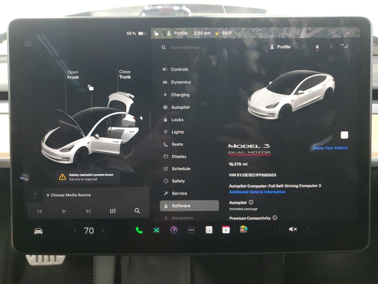 2023 TESLA MODEL 3  VIN:5YJ3E1EC1PF695933