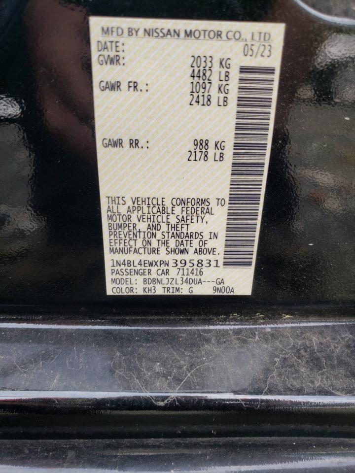 2023 NISSAN ALTIMA SL VIN:1N4BL4EWXPN395831