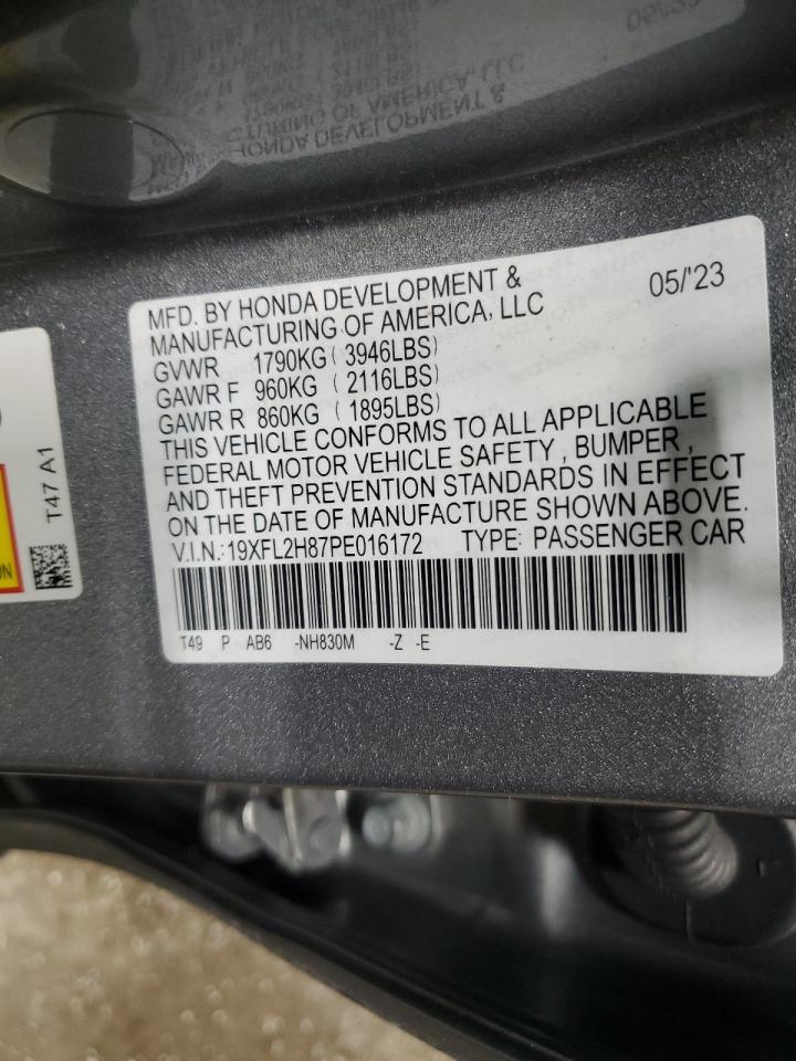 2023 HONDA CIVIC SPORT VIN:19XFL2H87PE016172