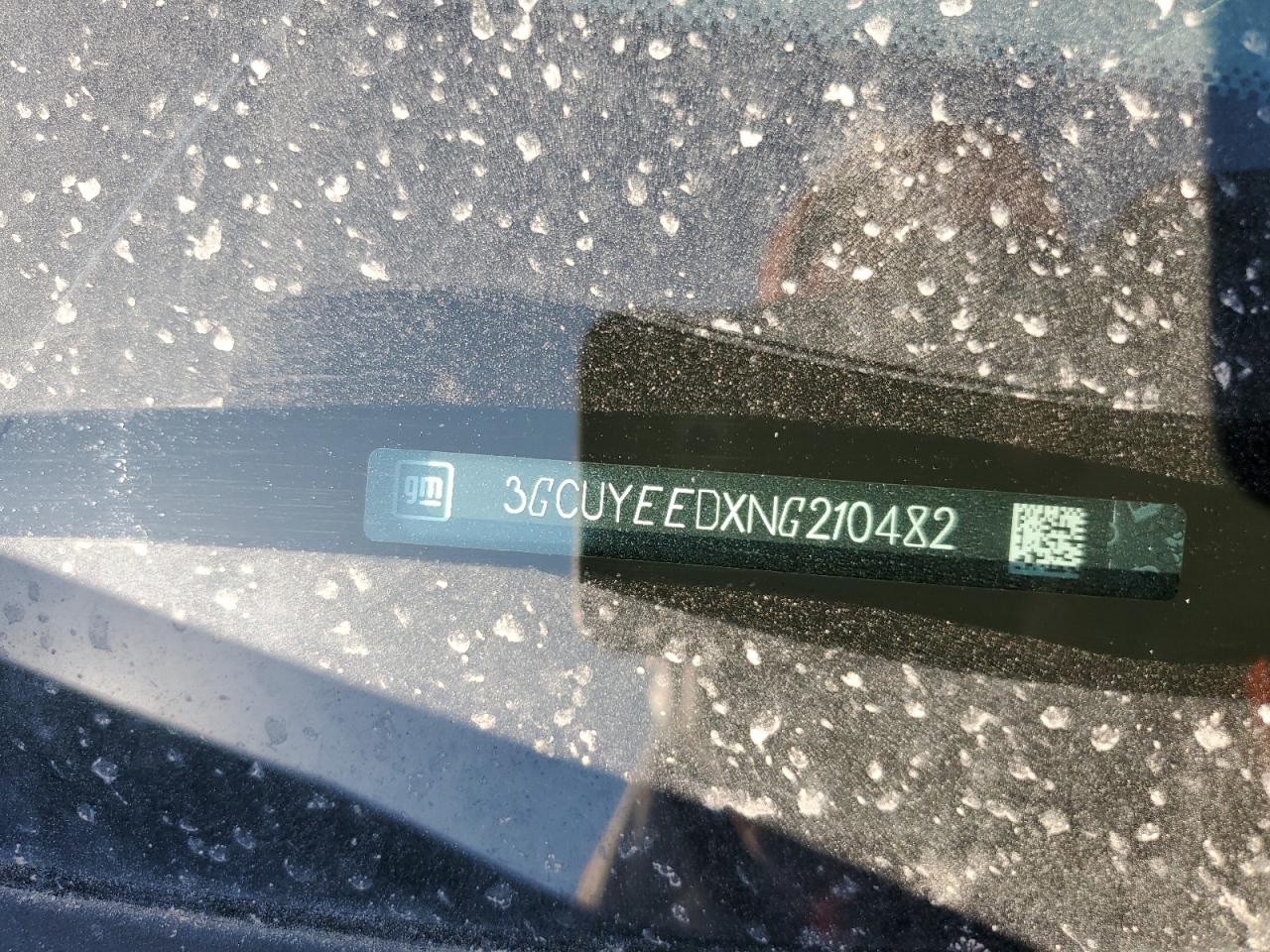 2022 CHEVROLET SILVERADO LTD K1500 RST VIN:3GCUYEEDXNG210482