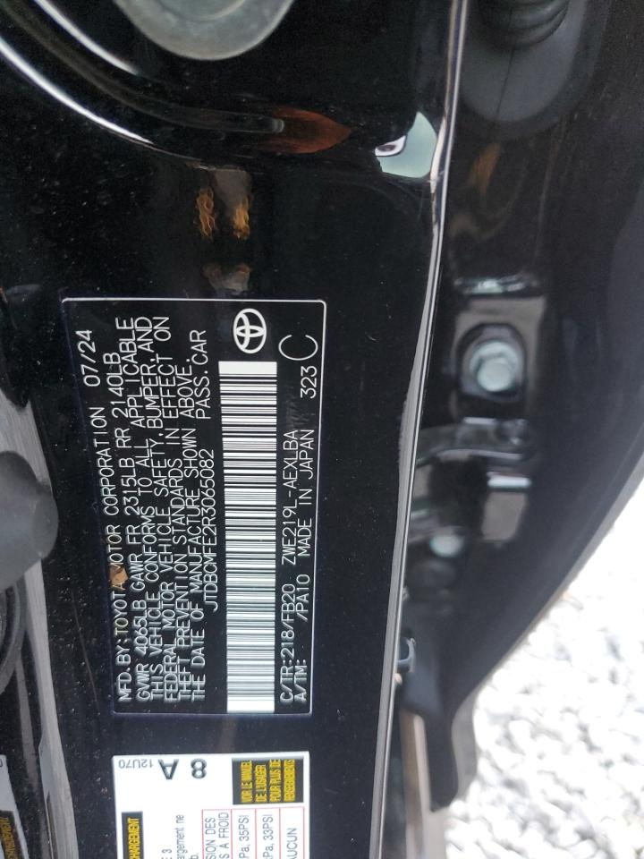 2024 TOYOTA COROLLA LE VIN:JTDBCMFE2R3065082