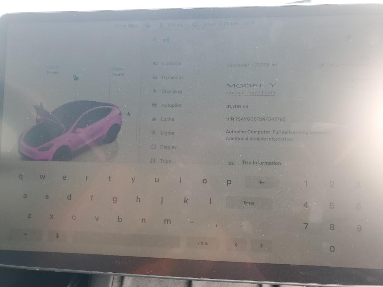 2022 TESLA MODEL Y  VIN:7SAYGDEF5NF547795