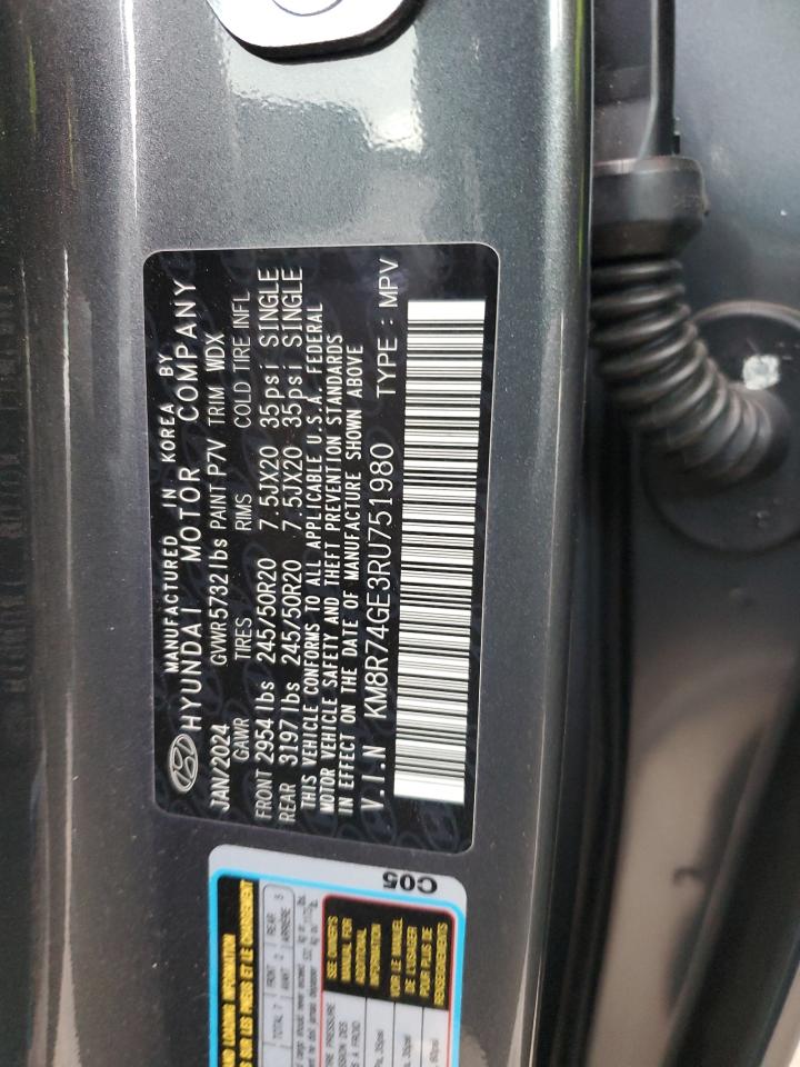 2024 HYUNDAI PALISADE CALLIGRAPHY VIN:KM8R74GE3RU751980