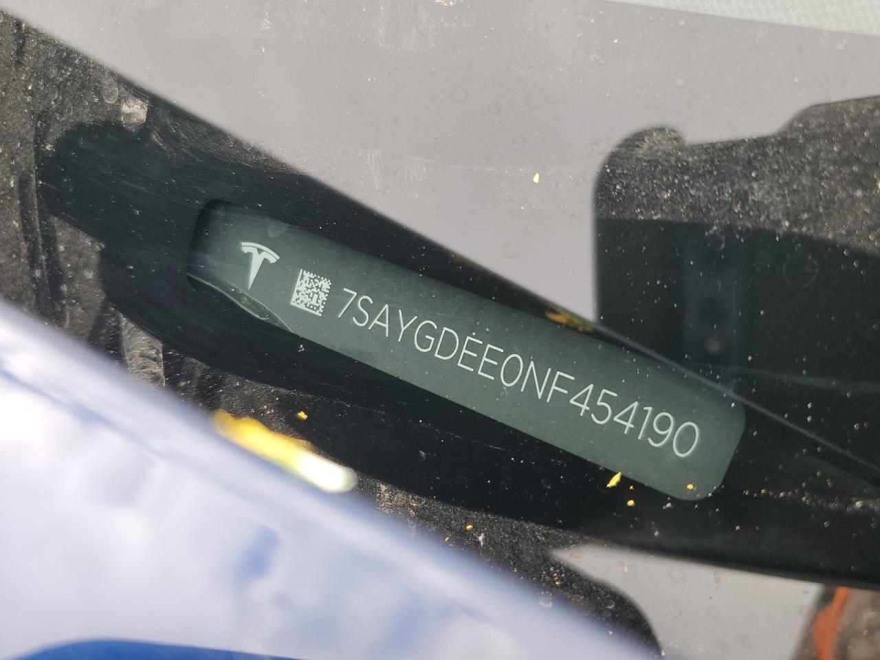 2022 TESLA MODEL Y  VIN:7SAYGDEE0NF454190