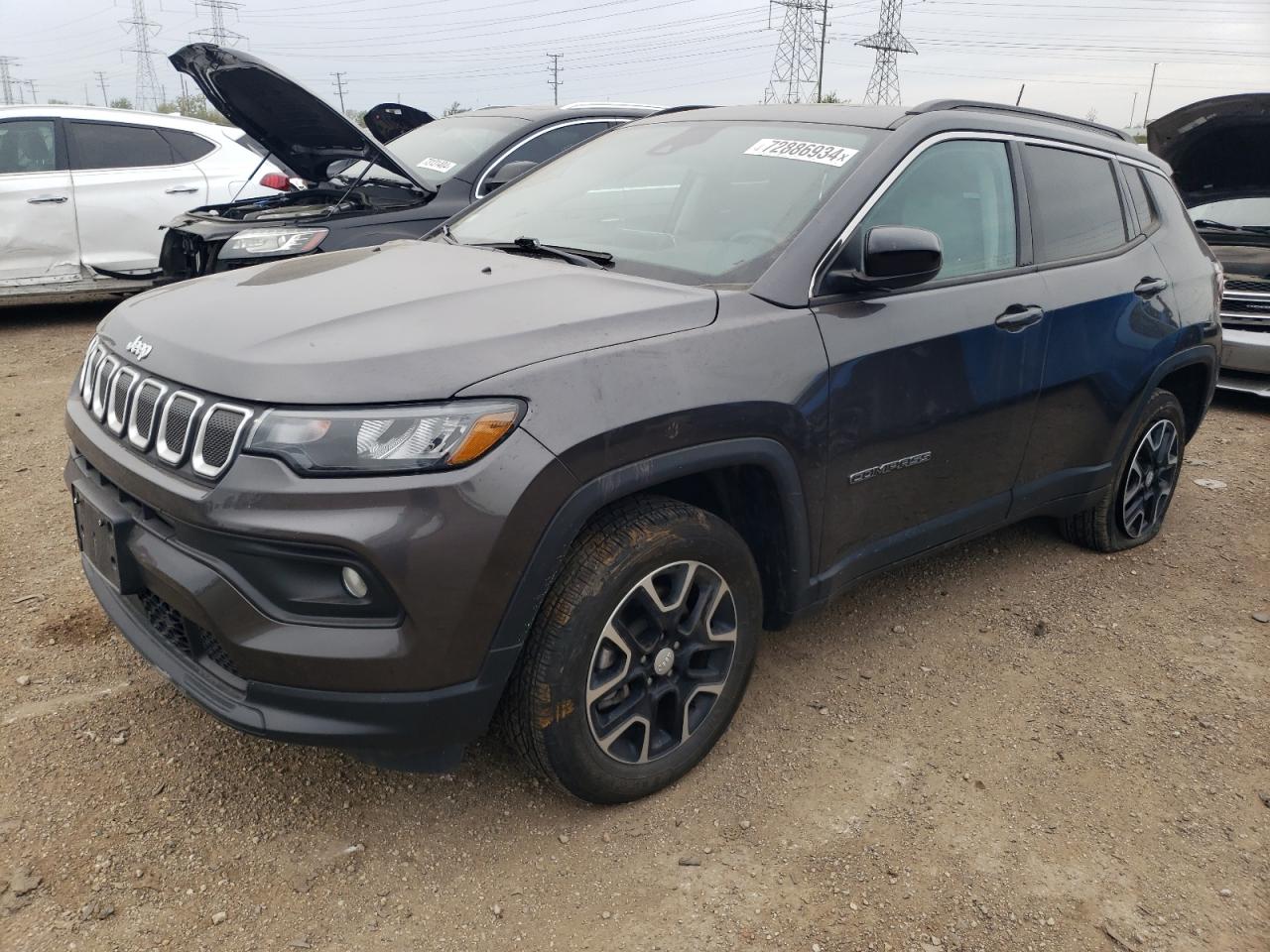 2022 JEEP COMPASS LATITUDE VIN:3C4NJDBB5NT120623