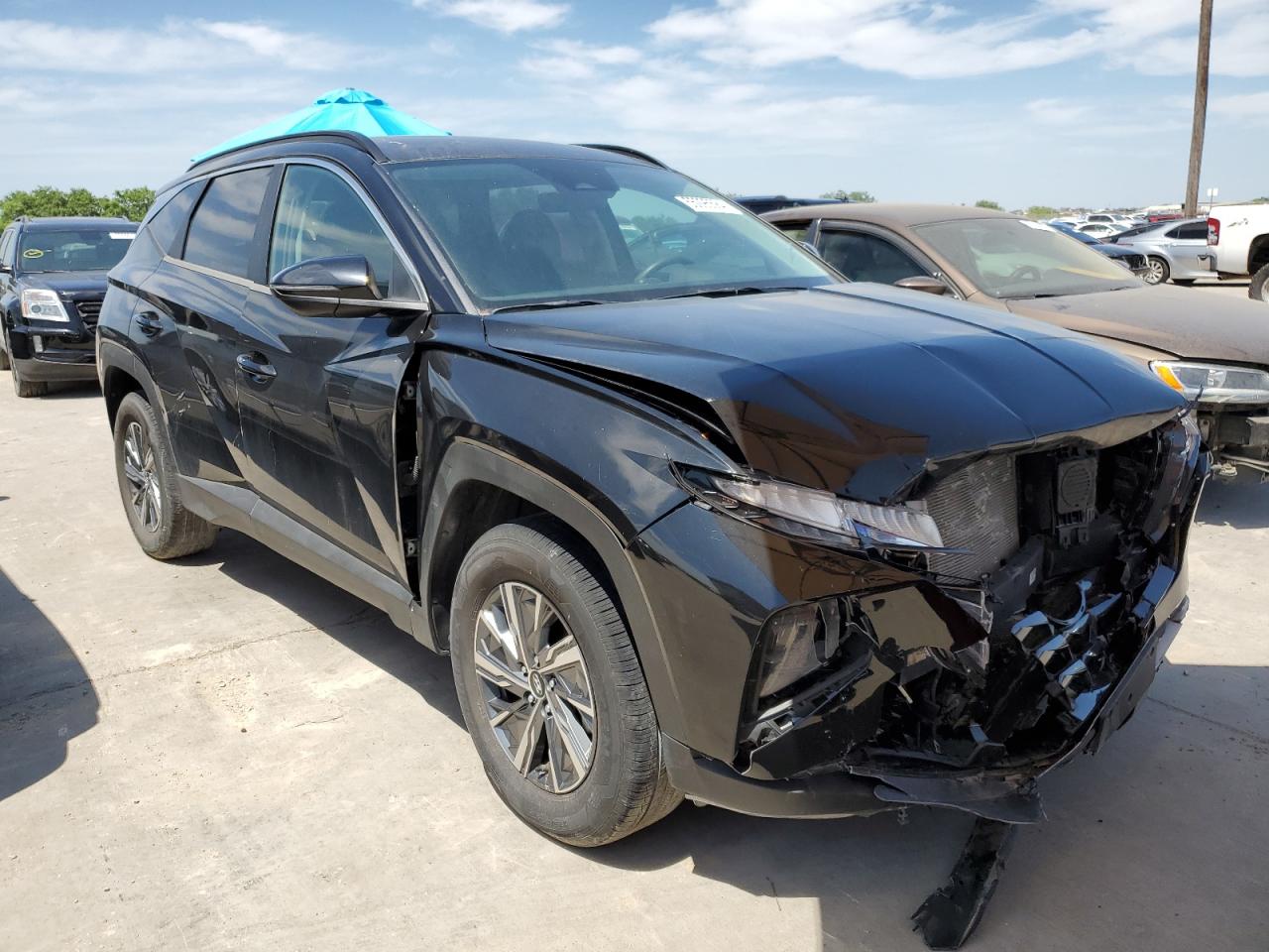 2022 HYUNDAI TUCSON BLUE VIN:KM8JBCA18NU020788