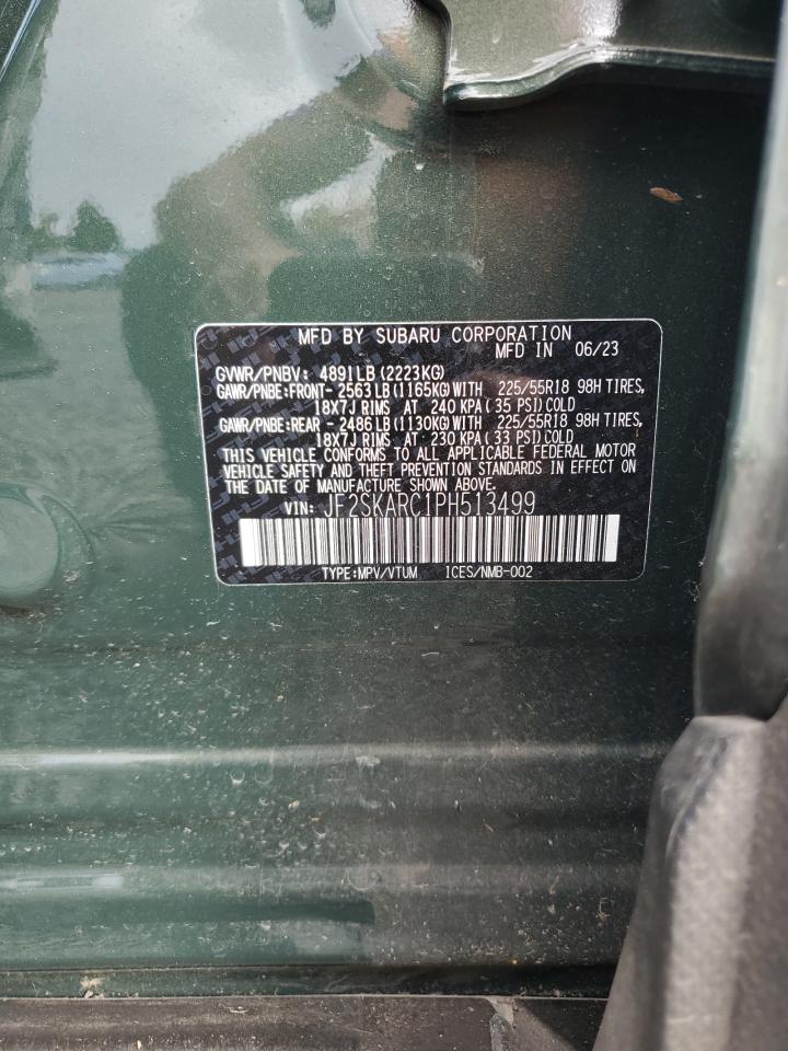2023 SUBARU FORESTER TOURING VIN:JF2SKARC1PH513499