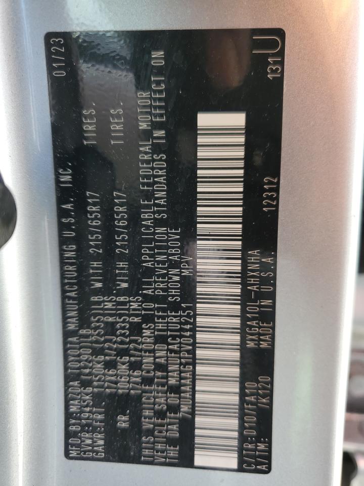 2023 TOYOTA COROLLA CROSS L VIN:7MUAAAAG1PV044251