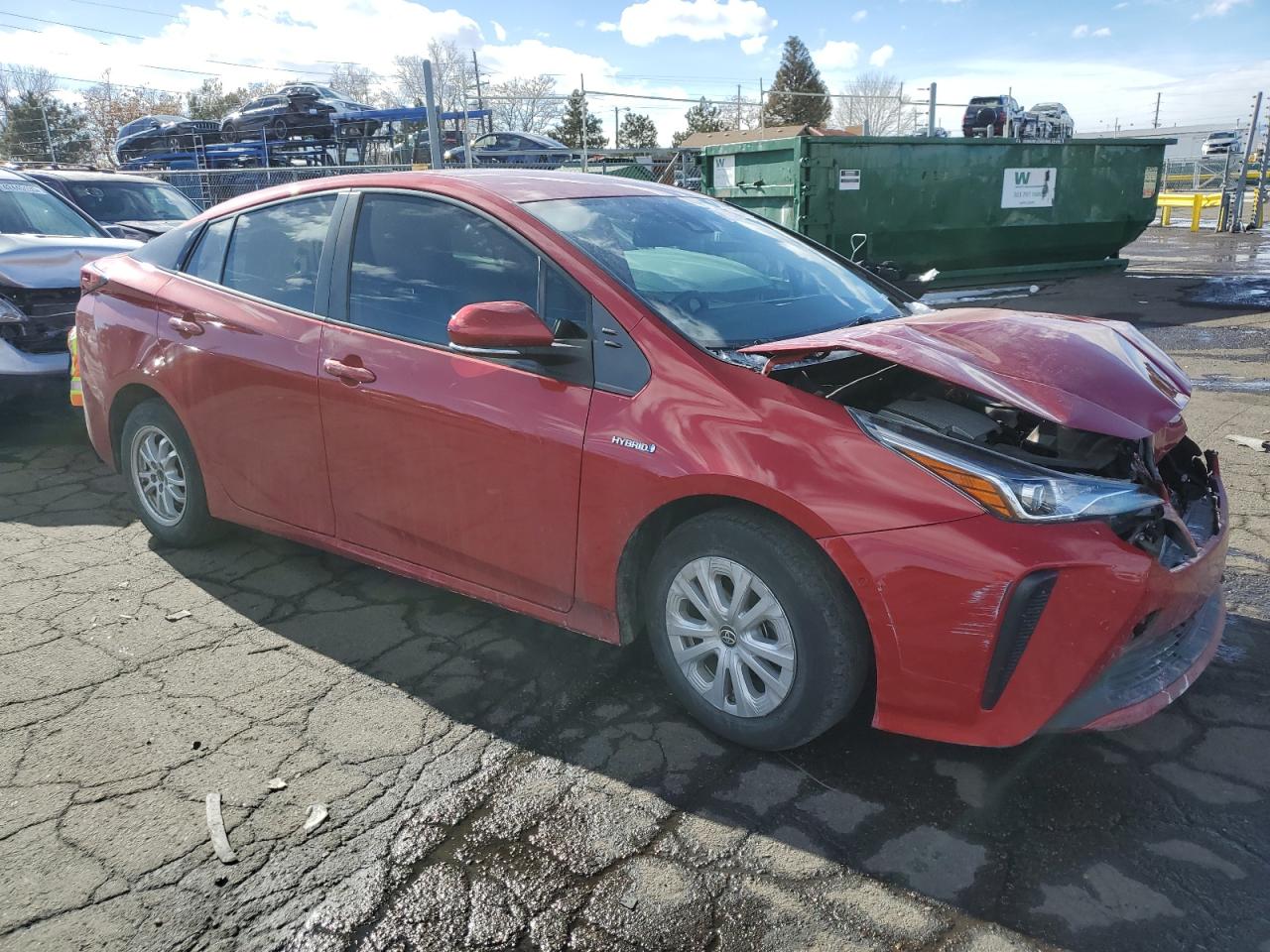 2022 TOYOTA PRIUS NIGHT SHADE VIN:JTDKAMFUXN3160514