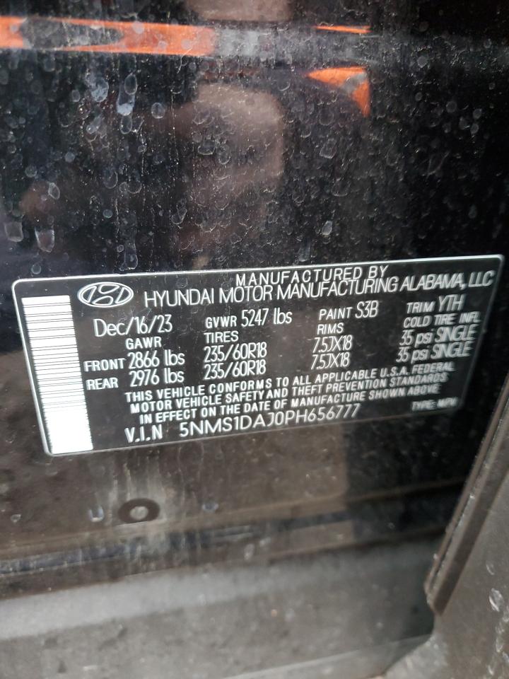 2023 HYUNDAI SANTA FE SE VIN:5NMS1DAJ0PH656777