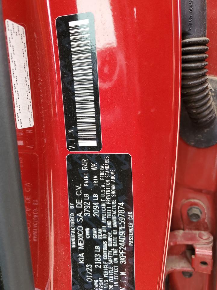 2023 KIA FORTE LX VIN:3KPF24AD9PE597874