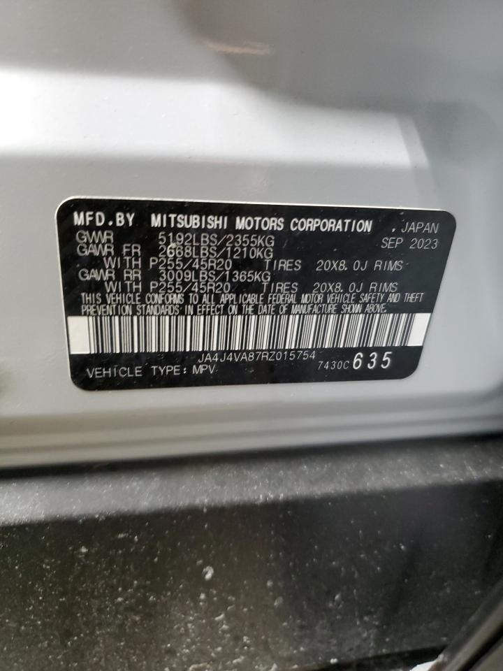 2024 MITSUBISHI OUTLANDER SE VIN:JA4J4VA87RZ015754