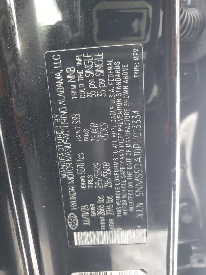 2023 HYUNDAI SANTA FE LIMITED VIN:5NMS5DA10PH013334