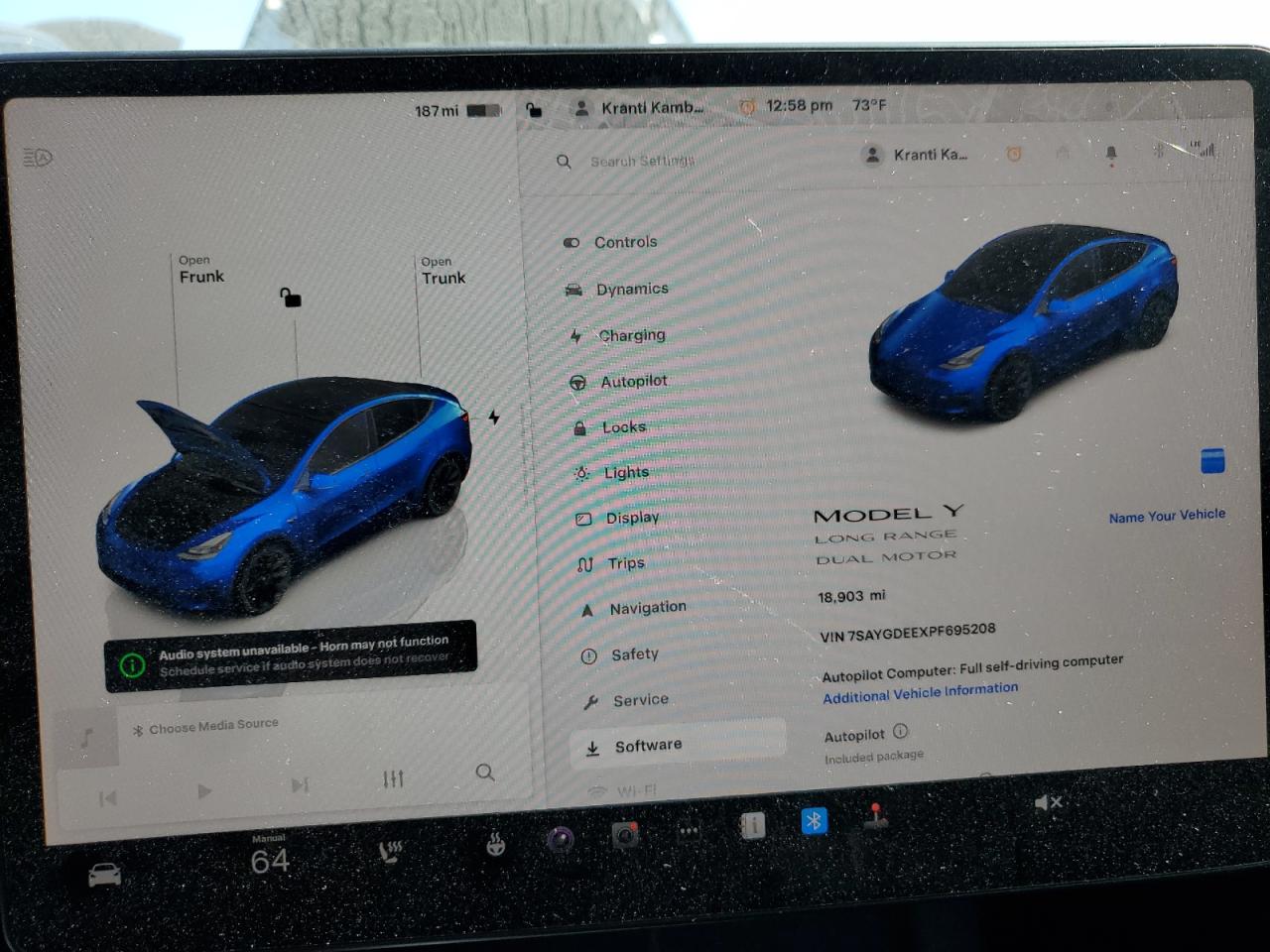 2023 TESLA MODEL Y  VIN:7SAYGDEEXPF695208