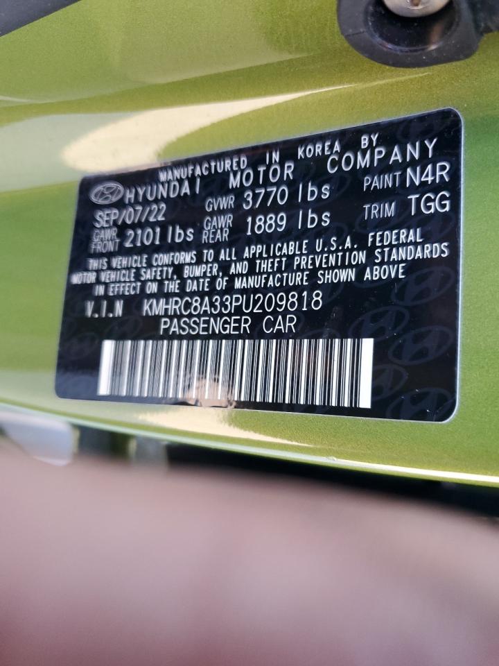 2023 HYUNDAI VENUE SEL VIN:KMHRC8A33PU209818