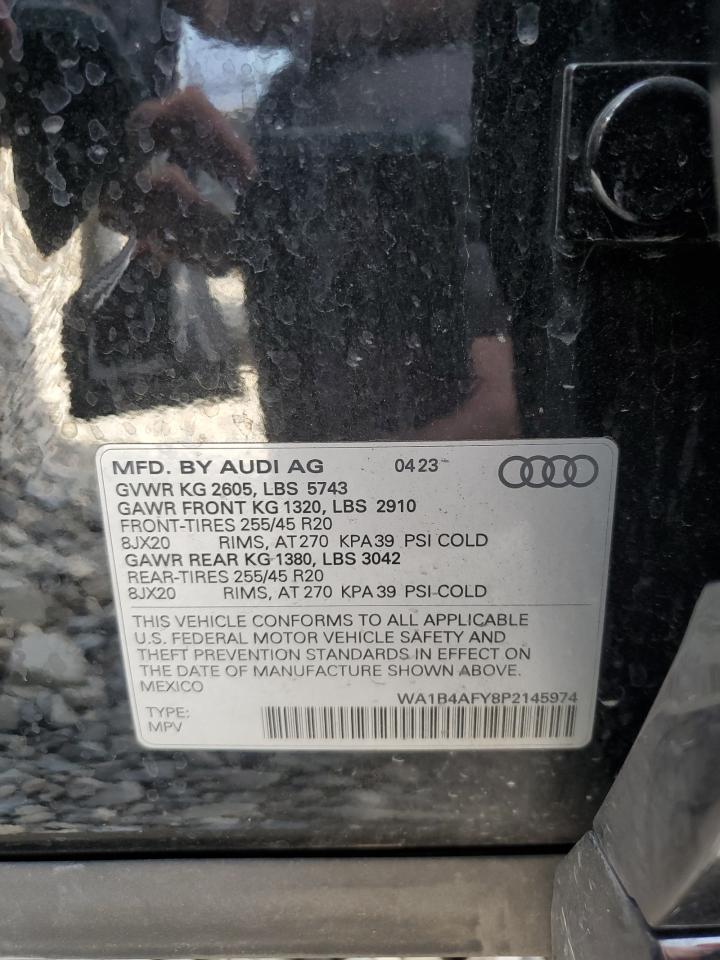 2023 AUDI SQ5 PREMIUM PLUS VIN:WA1B4AFY8P2145974