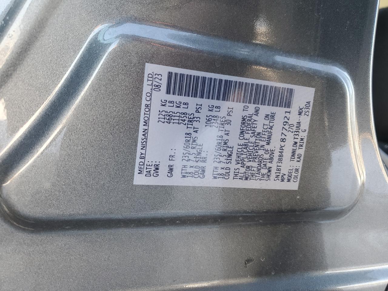 2023 NISSAN ROGUE SV VIN:5N1BT3BB4PC877921