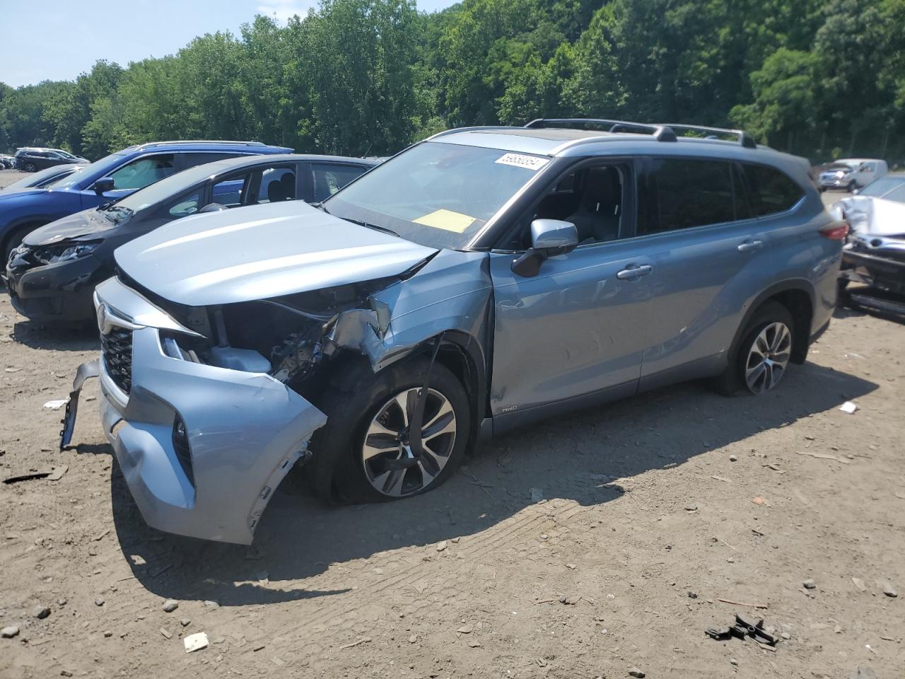 2022 TOYOTA HIGHLANDER HYBRID XLE VIN:5TDGBRCH3NS084611