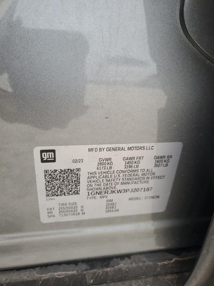 2023 CHEVROLET TRAVERSE RS VIN:1GNERJKW3PJ207187