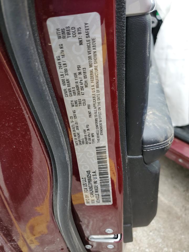 2023 JEEP GRAND CHEROKEE L LIMITED VIN:1C4RJKBG7P8842548