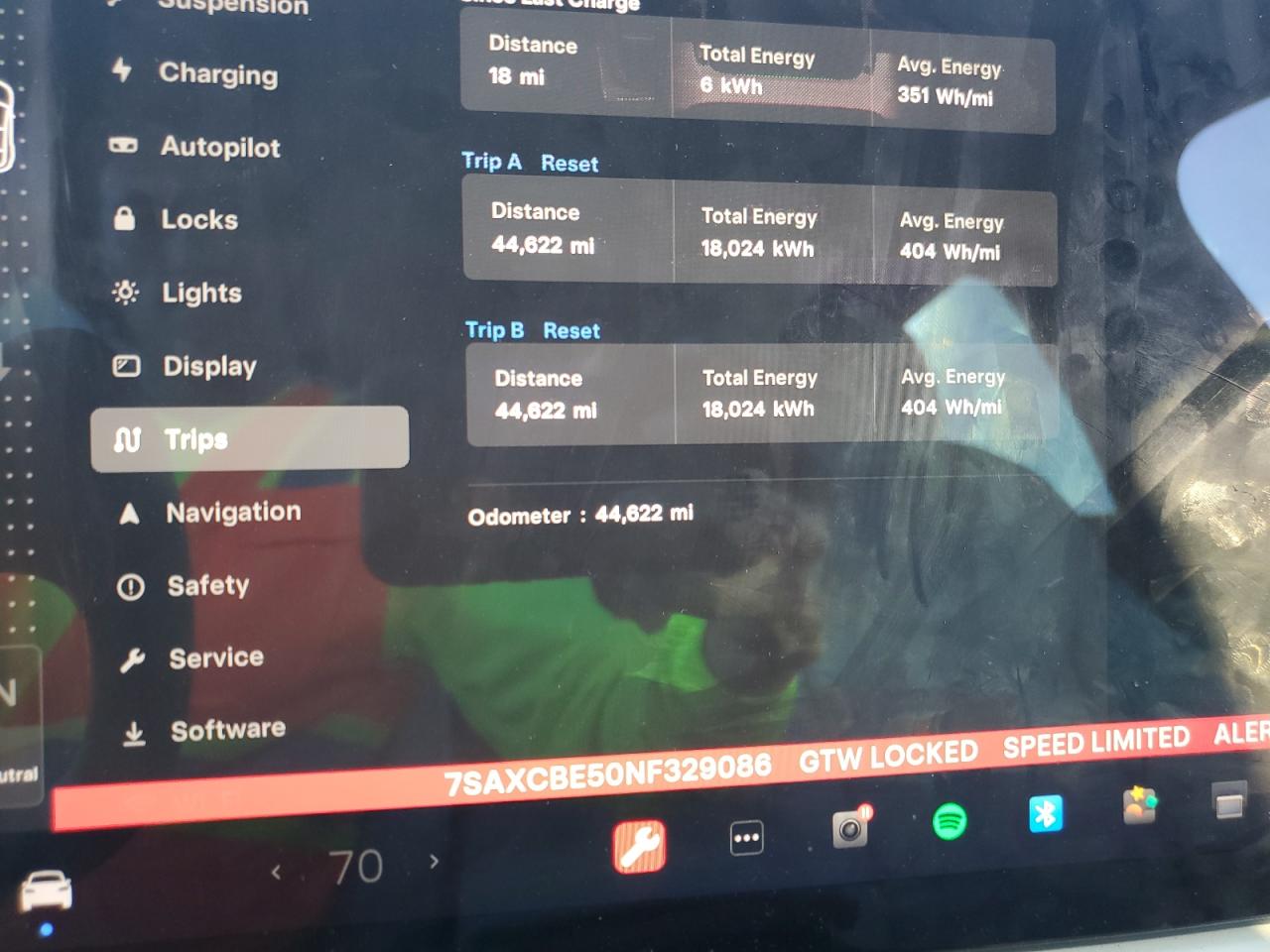 2022 TESLA MODEL X  VIN:7SAXCBE50NF329086