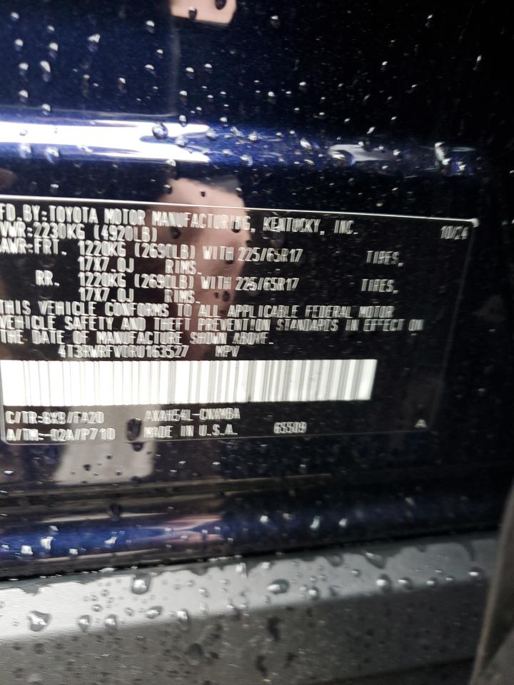 2024 TOYOTA RAV4 XLE VIN:4T3RWRFV0RU163527
