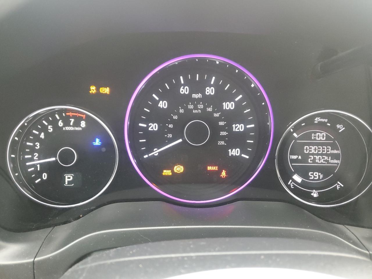 2022 HONDA HR-V SPORT VIN:3CZRU6H16NM744261