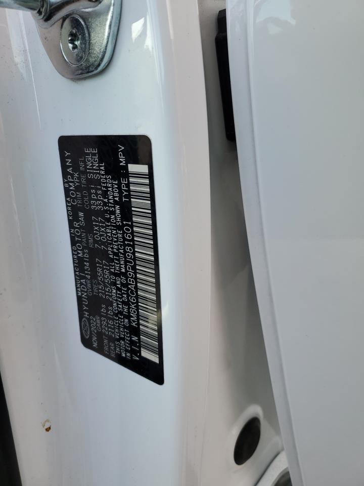 2023 HYUNDAI KONA SEL VIN:KM8K6CAB9PU981601