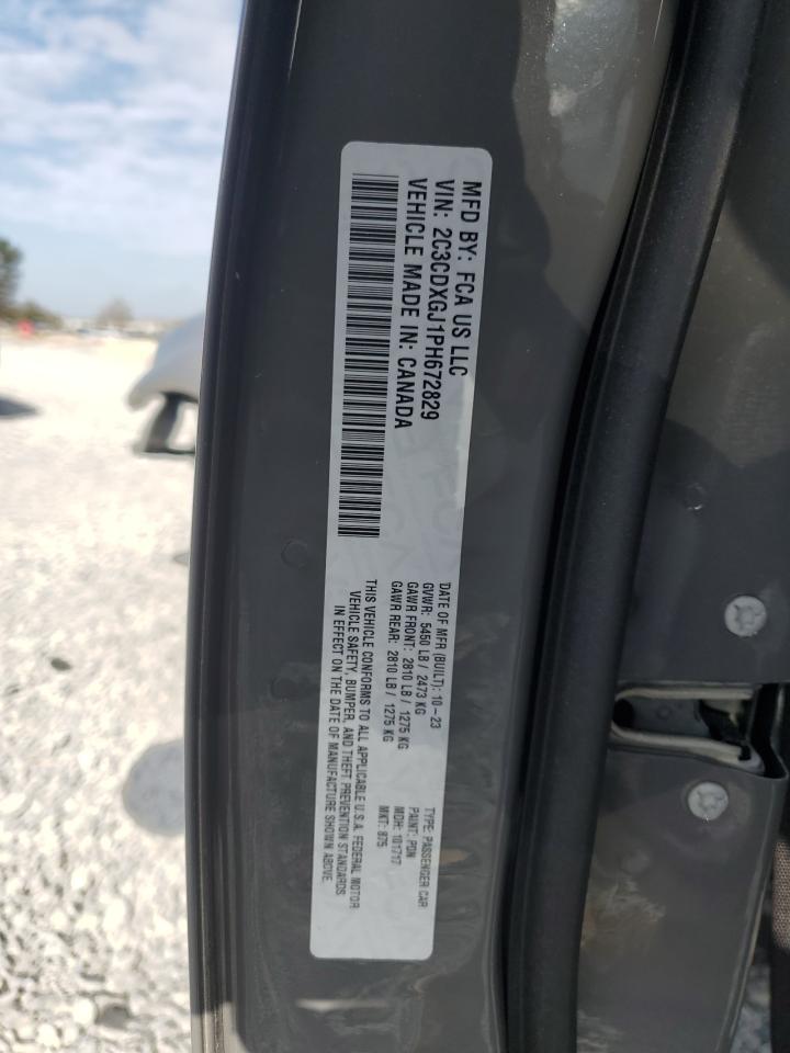 2023 DODGE CHARGER SCAT PACK VIN:2C3CDXGJ1PH672829