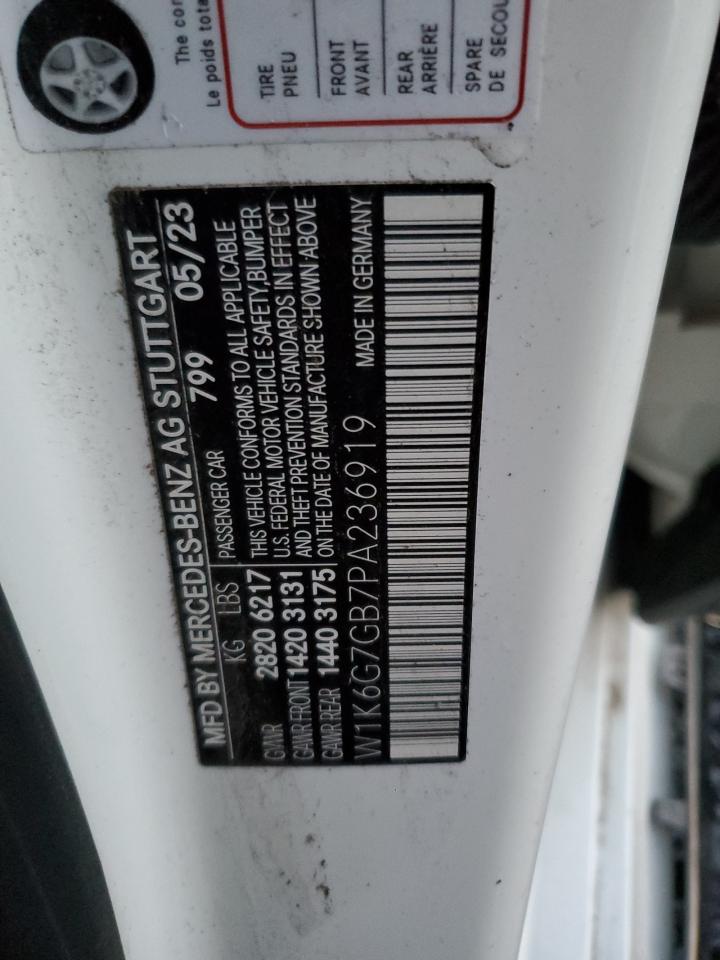 2023 MERCEDES-BENZ S 580 4MATIC VIN:W1K6G7GB7PA236919