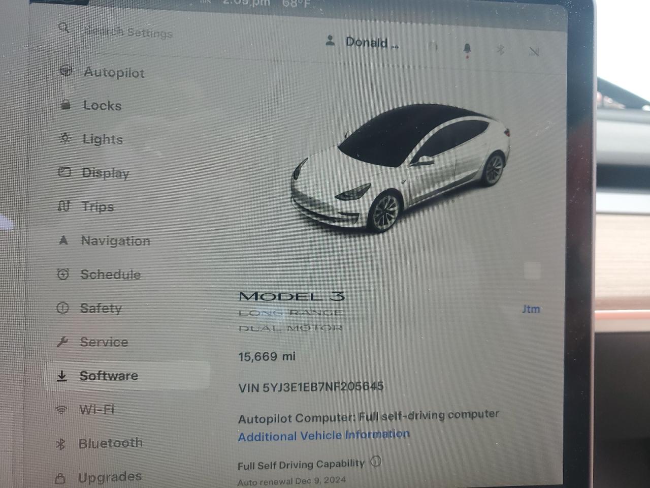 2022 TESLA MODEL 3  VIN:5YJ3E1EB7NF205645