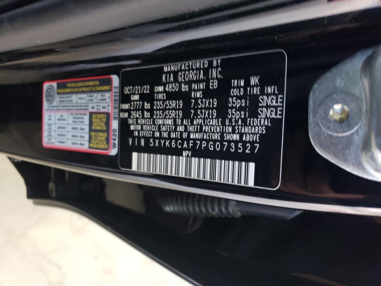 2023 KIA SPORTAGE X LINE VIN:5XYK6CAF7PG073527