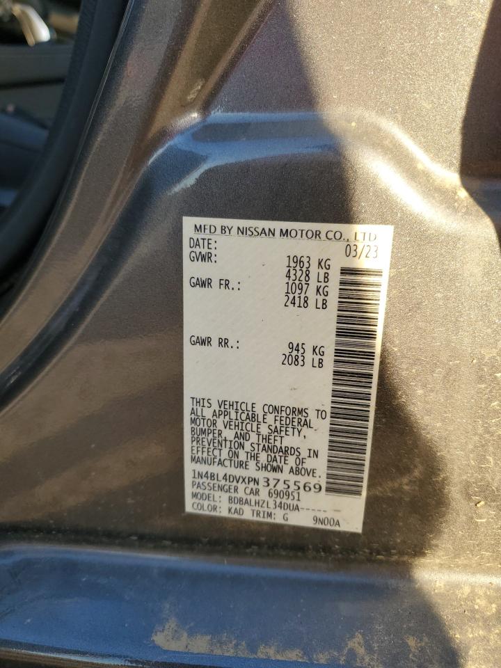 2023 NISSAN ALTIMA SV VIN:1N4BL4DVXPN375569