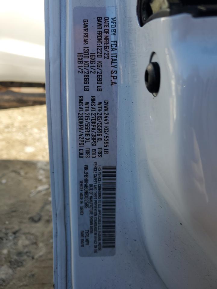 2022 RAM PROMASTER CITY TRADESMAN VIN:ZFBHRFAB0N6X02595