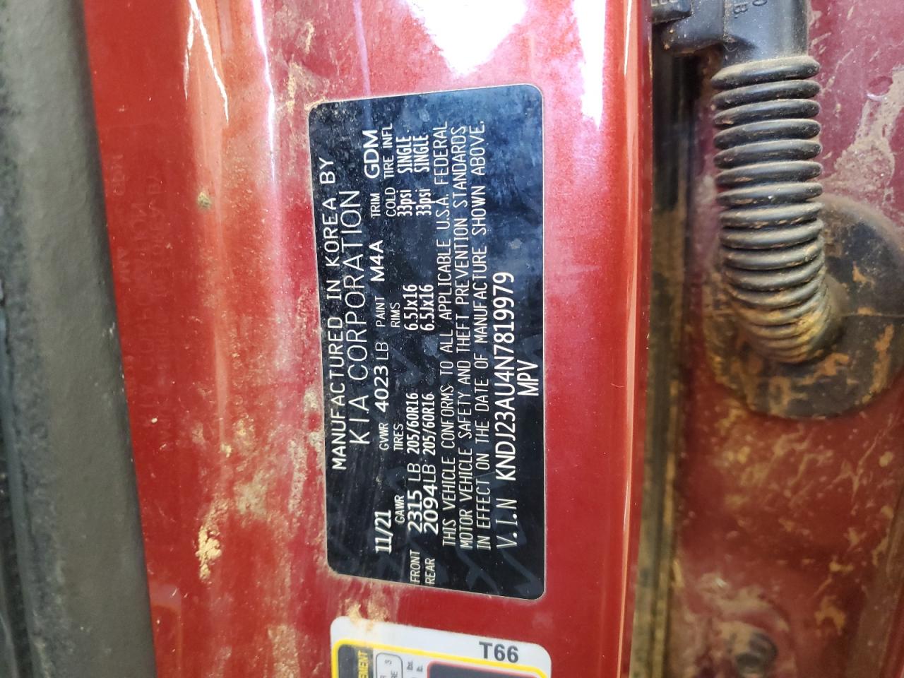 2022 KIA SOUL LX VIN:KNDJ23AU4N7819979