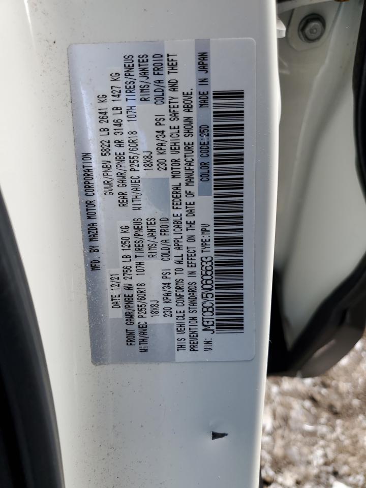 2022 MAZDA CX-9 TOURING VIN:JM3TCBCY5N0605633