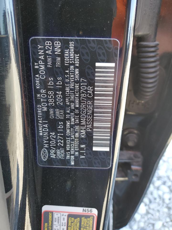 2024 HYUNDAI ELANTRA SEL VIN:KMHLM4DG2RU787017