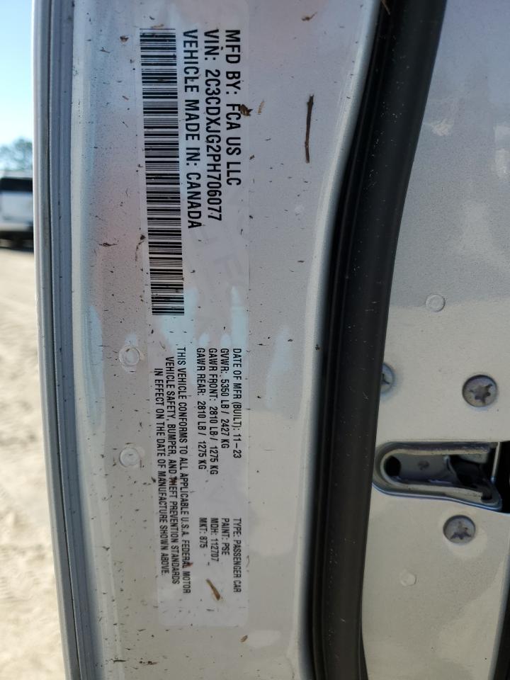 2023 DODGE CHARGER SXT VIN:2C3CDXJG2PH706077