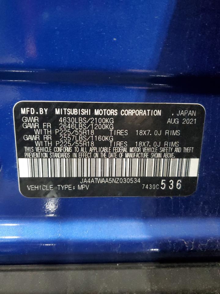 2022 MITSUBISHI ECLIPSE CROSS SE VIN:JA4ATWAA5NZ030534