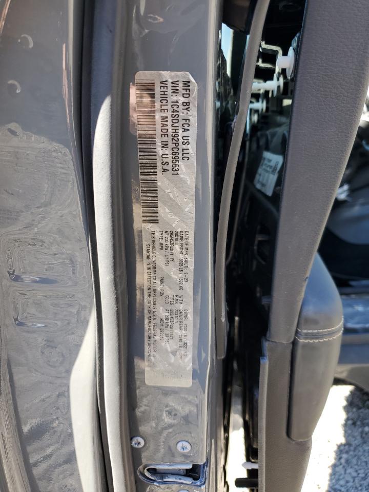 2023 DODGE DURANGO SRT HELLCAT VIN:1C4SDJH92PC695631