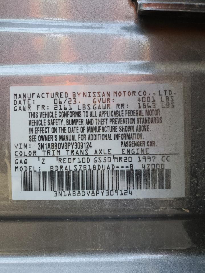 2023 NISSAN SENTRA SR VIN:3N1AB8DV8PY309124