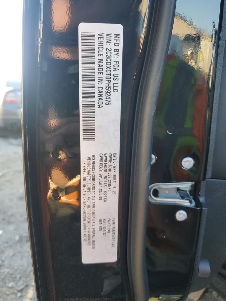 2023 DODGE CHARGER R/T VIN:2C3CDXCT0PH592476