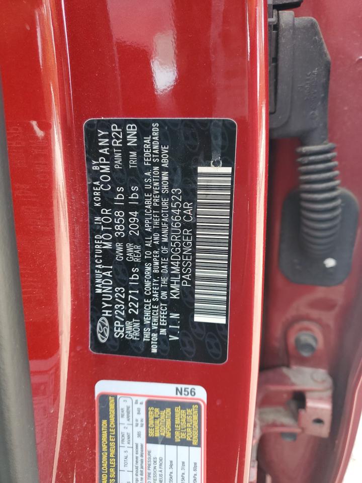 2024 HYUNDAI ELANTRA SEL VIN:KMHLM4DG5RU664523