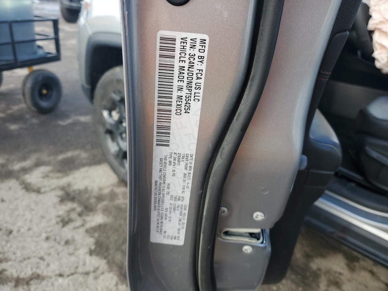 2023 JEEP COMPASS TRAILHAWK VIN:3C4NJDDN8PT554254