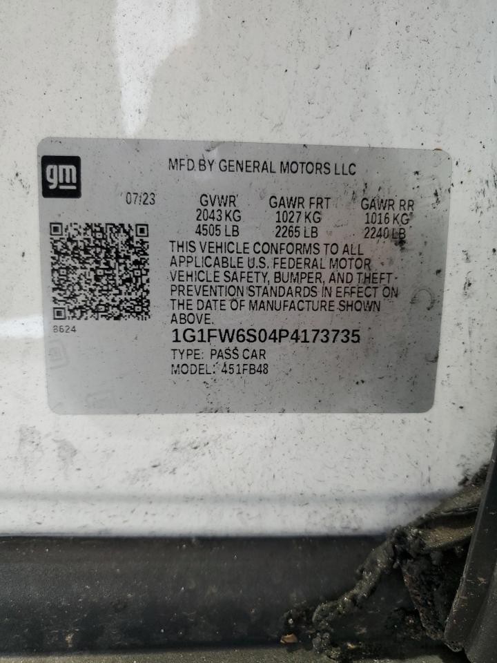 2023 CHEVROLET BOLT EV 1LT VIN:WP0AA2A8XNS255297