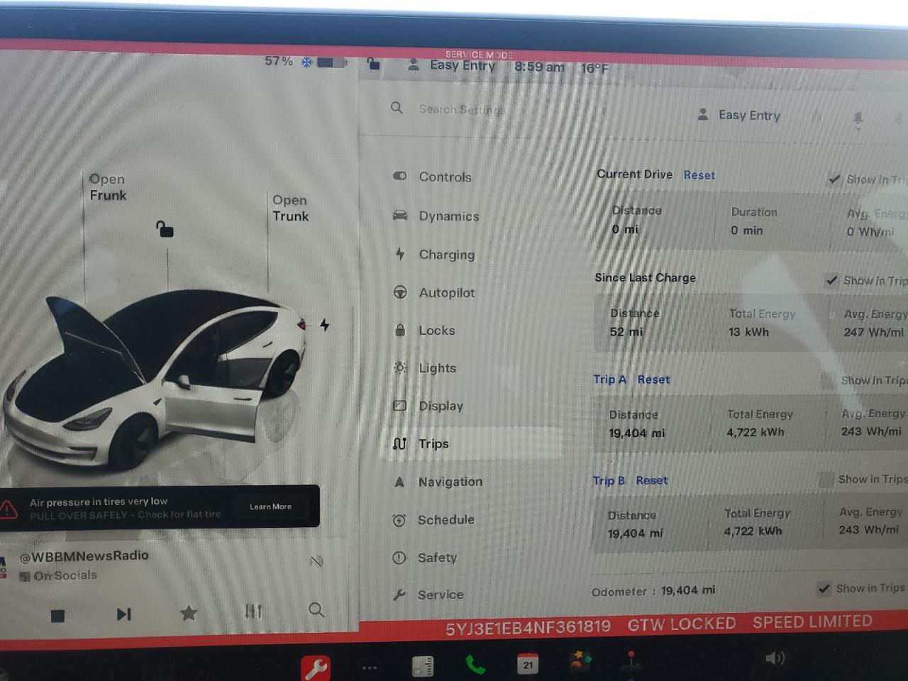 2022 TESLA MODEL 3  VIN:5YJ3E1EB4NF361819