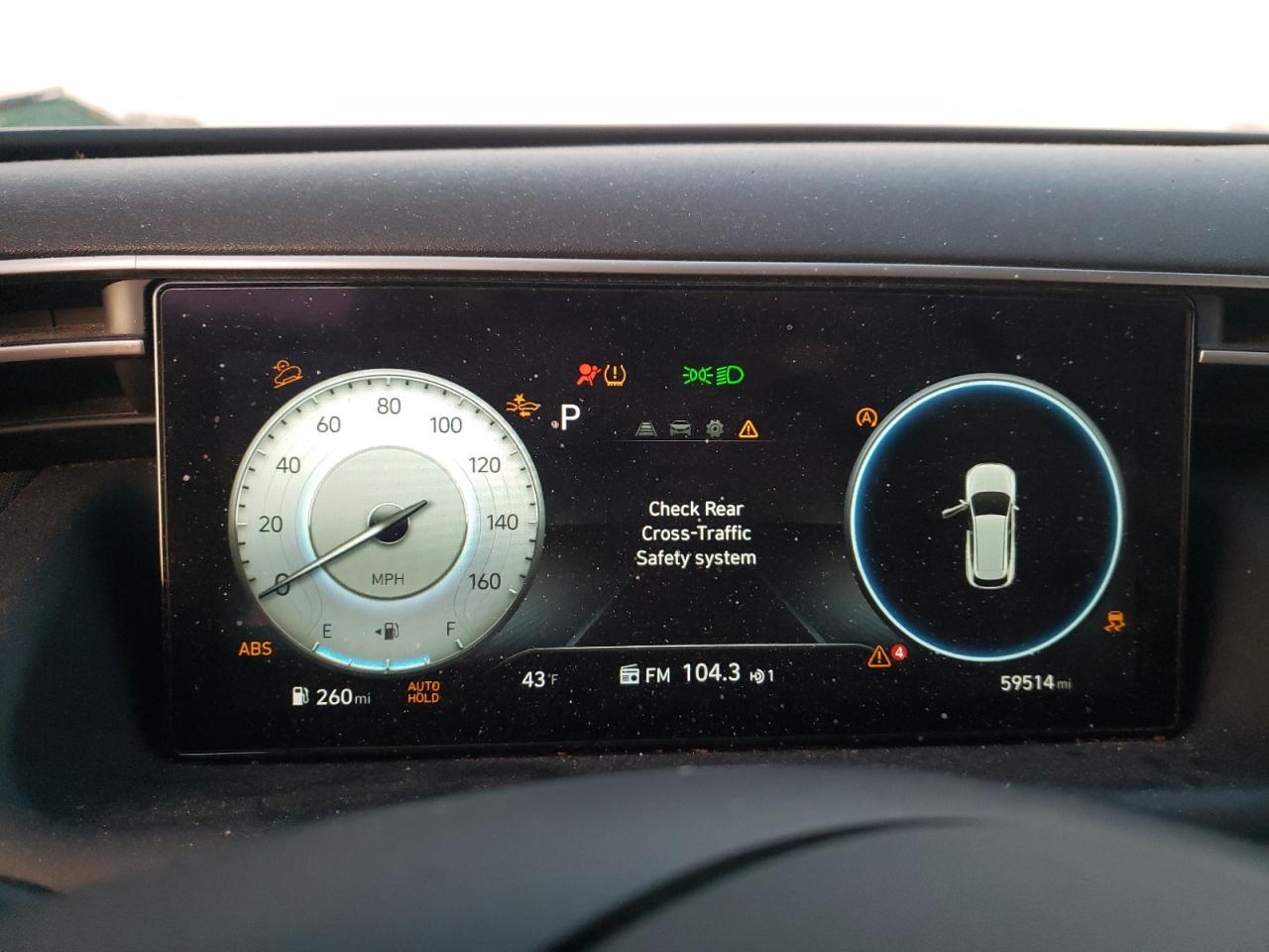 2022 HYUNDAI TUCSON SEL VIN:5NMJC3AE9NH077397