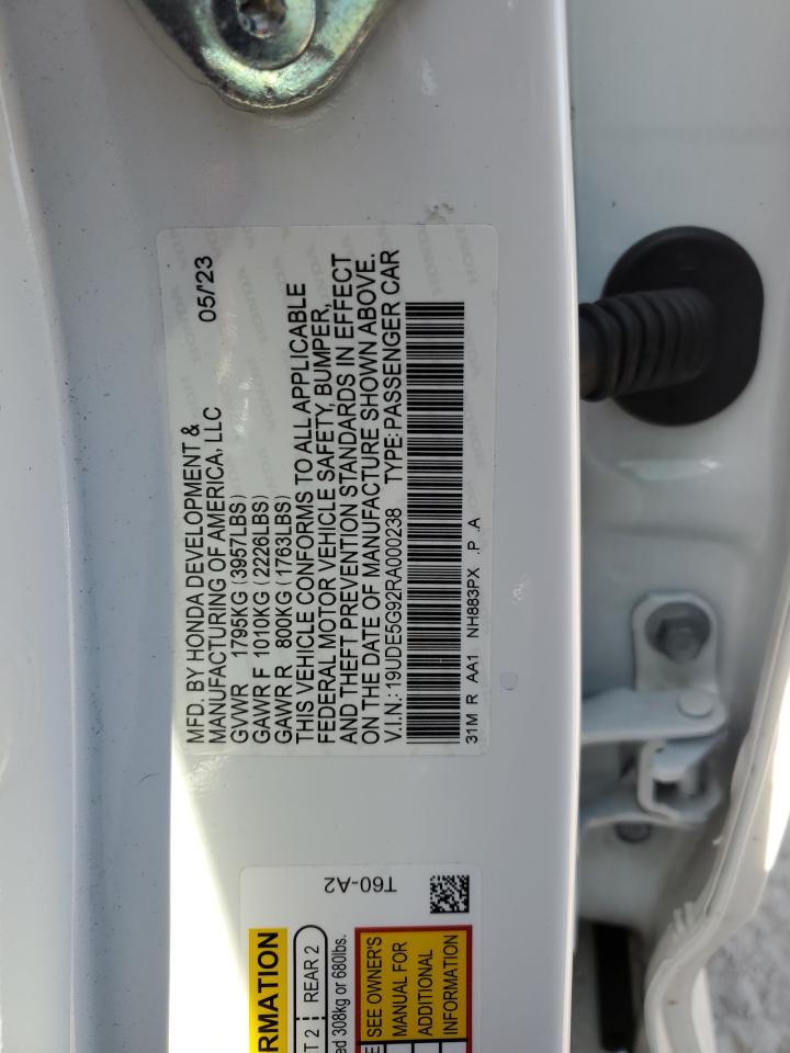 2024 ACURA INTEGRA TYPE S VIN:19UDE5G92RA000238