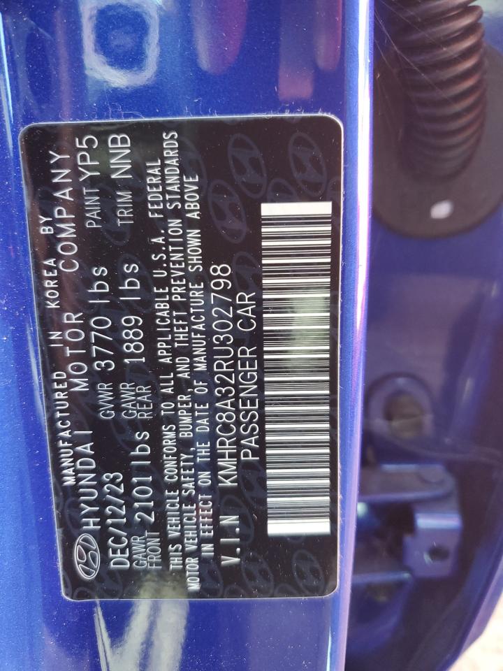 2024 HYUNDAI VENUE SEL VIN:KMHRC8A32RU302798