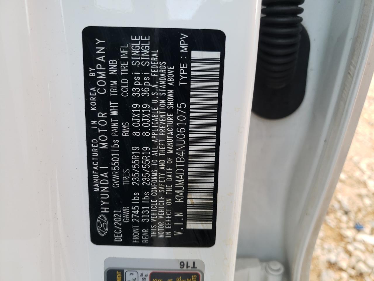 2022 GENESIS GV70 BASE VIN:KMUMADTB4NU061075